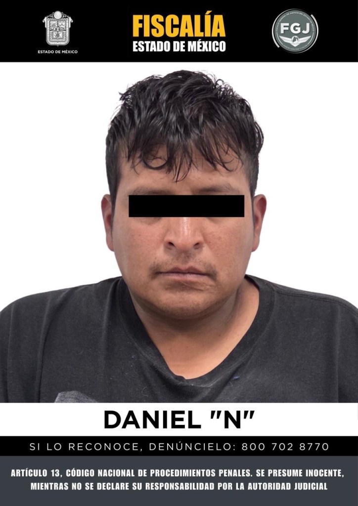 FGJEDOMÉX APREHENDE A DANIEL “N”, CONDUCTOR DE MOTO “DIDI” INVESTIGADO POR FEMINICIDIO DE A.K.N.T.