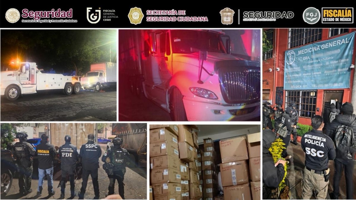 AUTORIDADES NACIONALES, DE CDMX Y DEL EDOMÉX RECUPERAN MEDICAMENTO ROBADO EN TIERRAS MEXIQUENSES