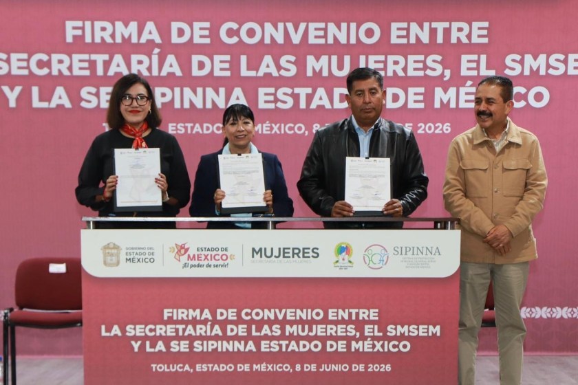 FIRMA GOBIERNO DE DELFINA GÓMEZ CONVENIO CON SMSEM PARA ESPACIOS EDUCATIVOS INCLUSIVOS Y LIBRES DE VIOLENCIA